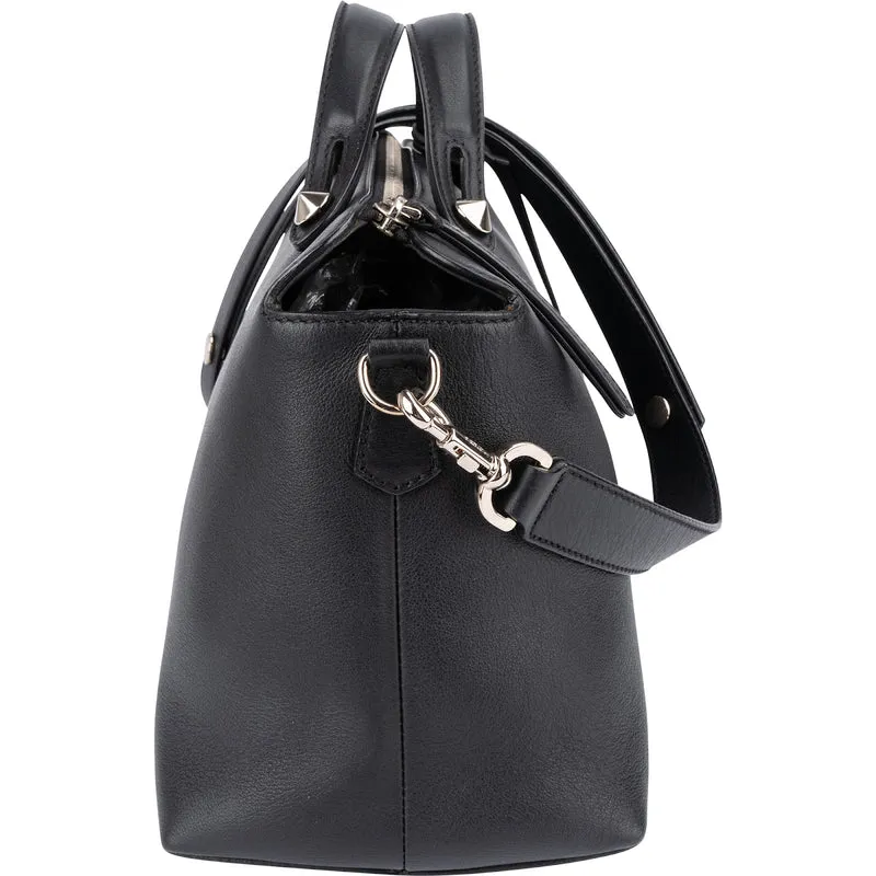 Fendi Black Leather By The Way Crossbody Handbag