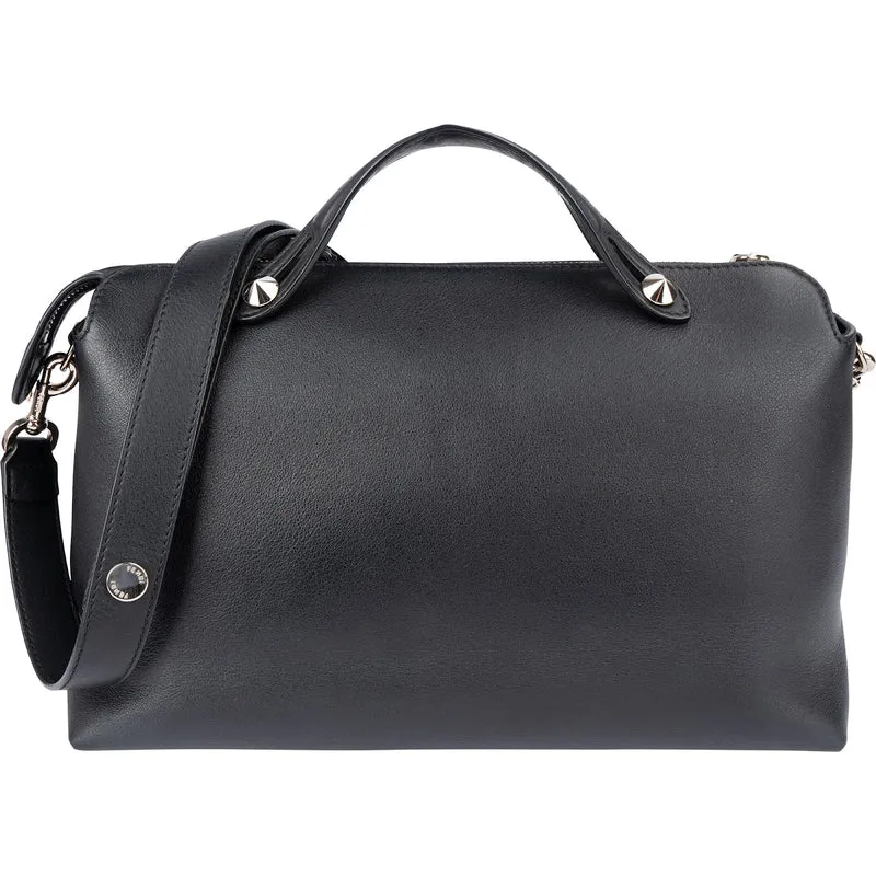 Fendi Black Leather By The Way Crossbody Handbag