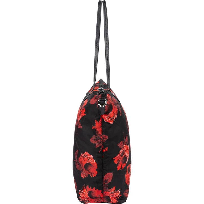 Prada Tessuto Stampato Rose Monogram Tote Shoulder Bag
