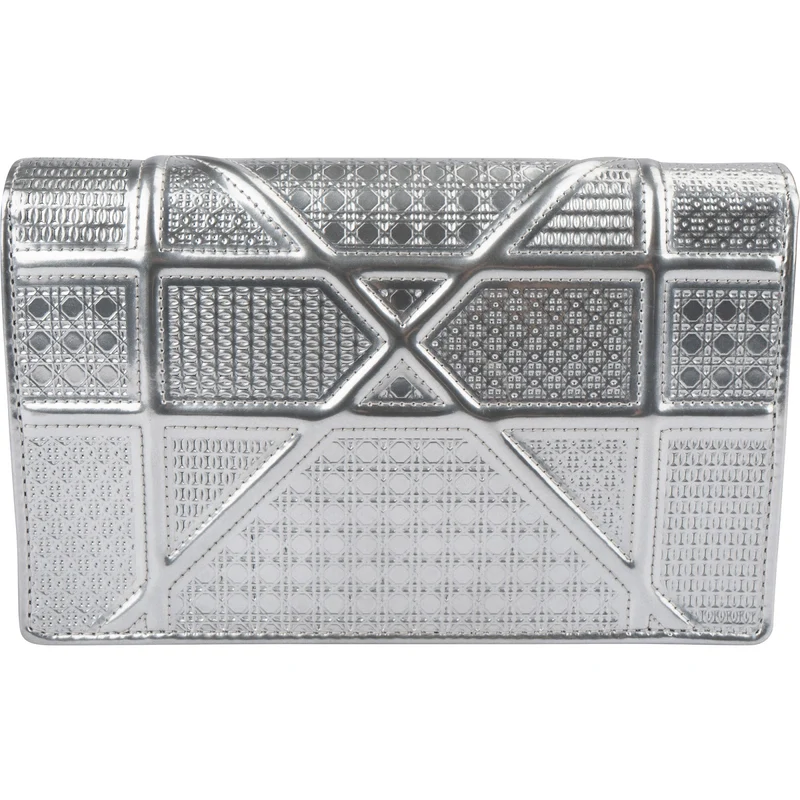 Christian Dior Metallic Patent Leather Diorama Flap Crossbody Bag