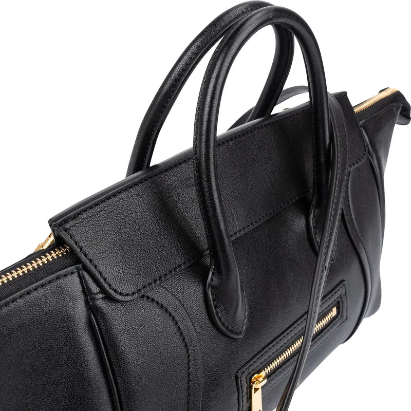 Celine Grained Calfskin Luggage East West Nano Handbag