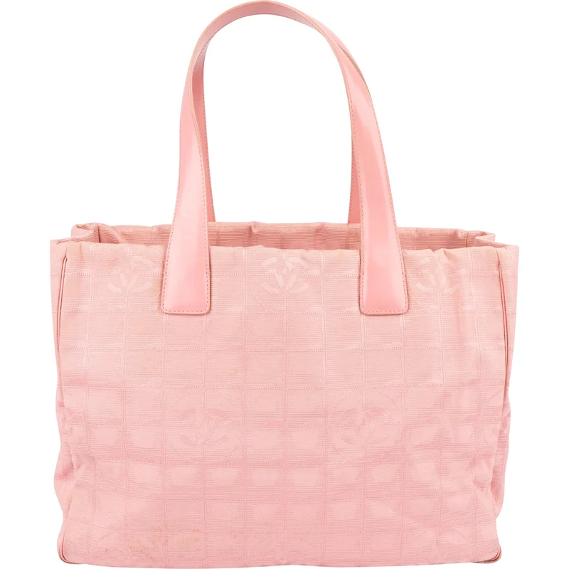 Chanel Pink Nylon Monogram New Travel Line Shoulder Bag