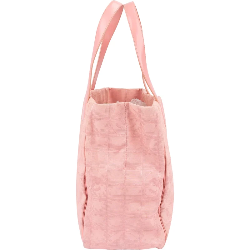 Chanel Pink Nylon Monogram New Travel Line Shoulder Bag