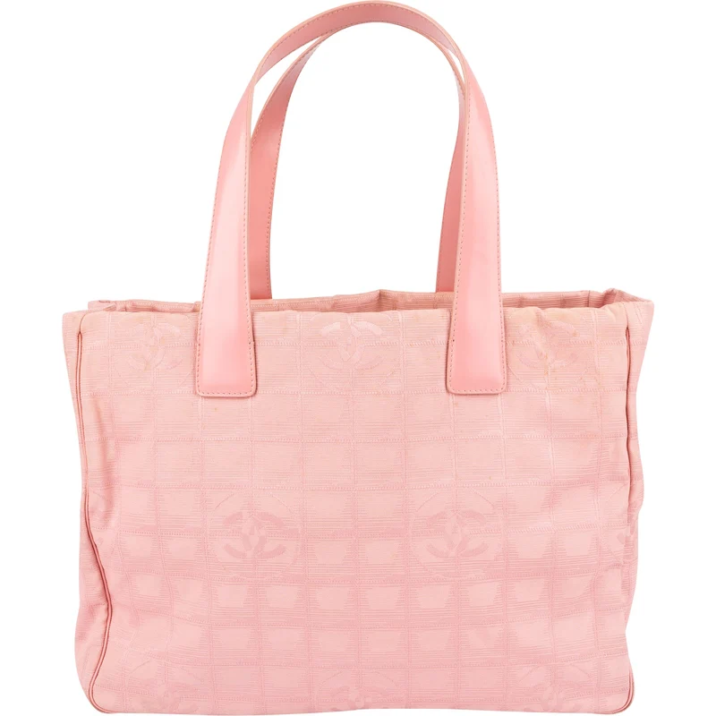 Chanel Pink Nylon Monogram New Travel Line Shoulder Bag