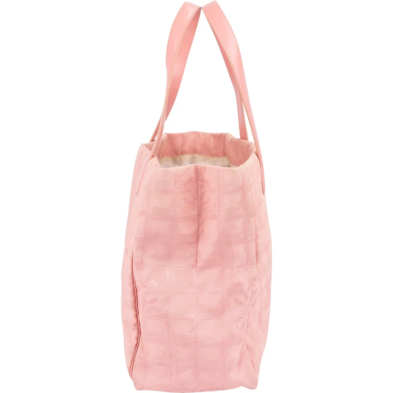 Chanel Pink Nylon Monogram New Travel Line Shoulder Bag