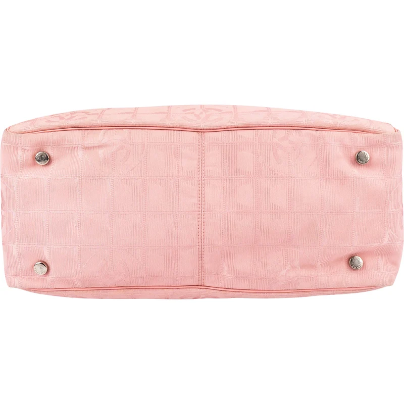 Chanel Pink Nylon Monogram New Travel Line Shoulder Bag