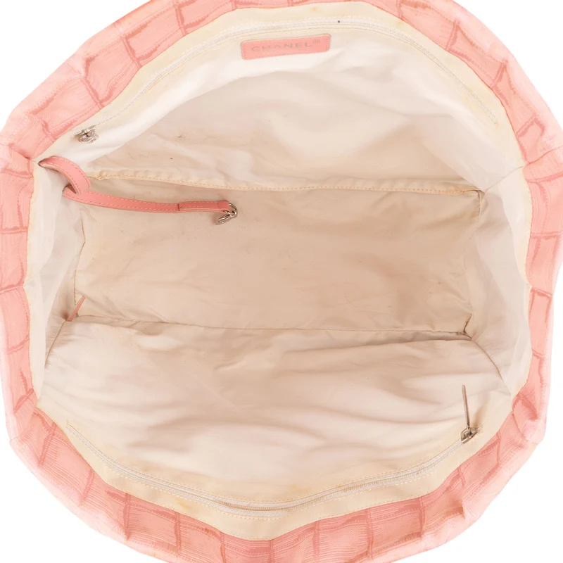 Chanel Pink Nylon Monogram New Travel Line Shoulder Bag