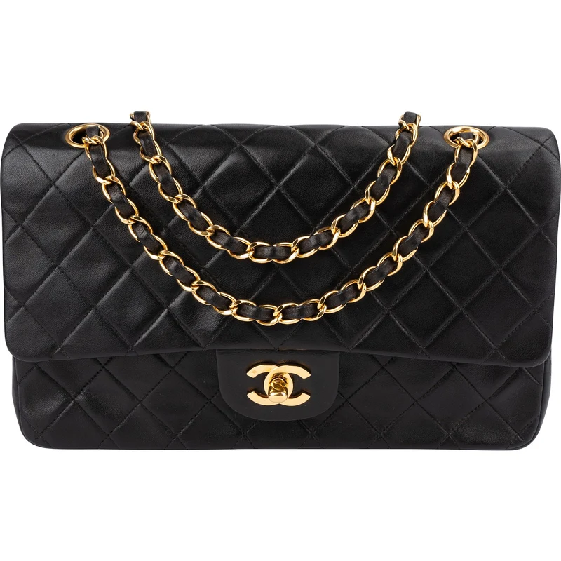 Chanel Quilted Lambskin 24K Gold Medium Double Flap Shoulder Bag