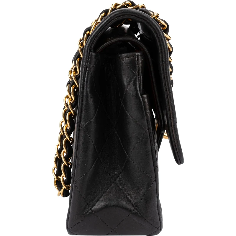 Chanel Quilted Lambskin 24K Gold Medium Double Flap Shoulder Bag