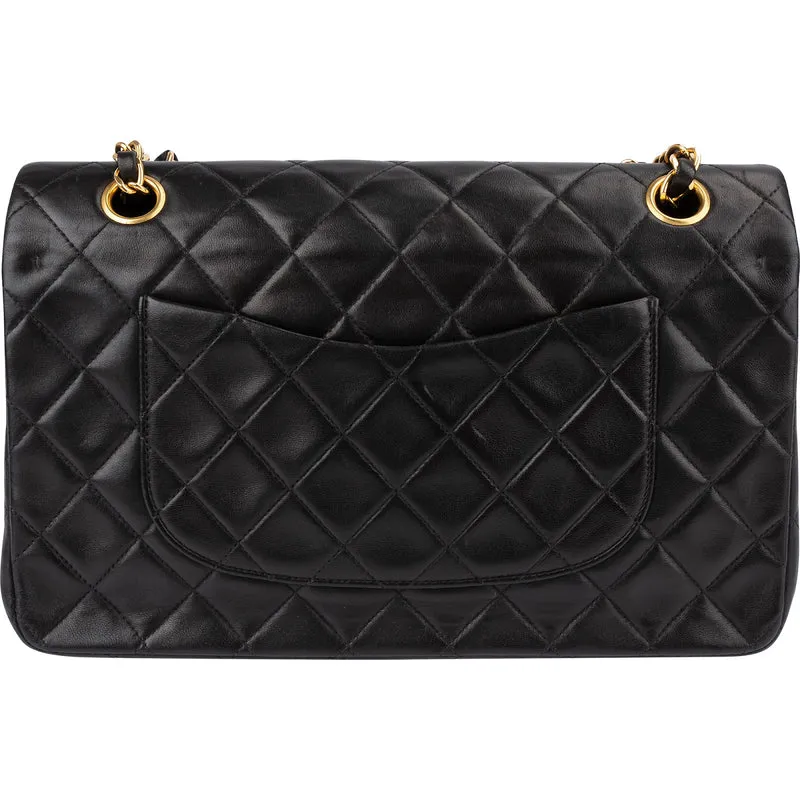 Chanel Quilted Lambskin 24K Gold Medium Double Flap Shoulder Bag