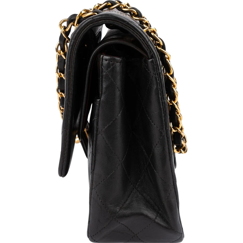 Chanel Quilted Lambskin 24K Gold Medium Double Flap Shoulder Bag