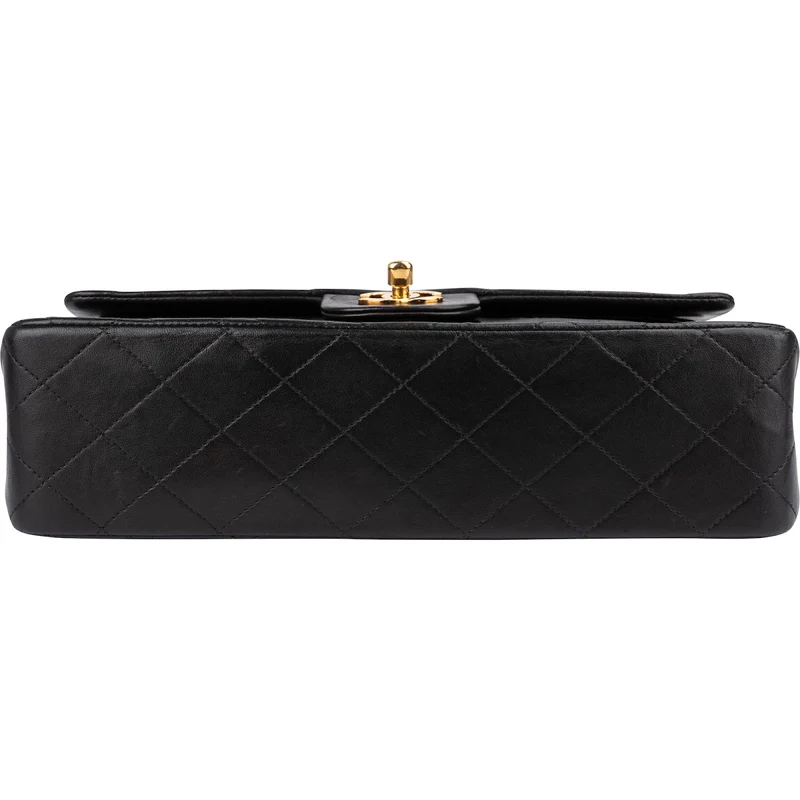 Chanel Quilted Lambskin 24K Gold Medium Double Flap Shoulder Bag