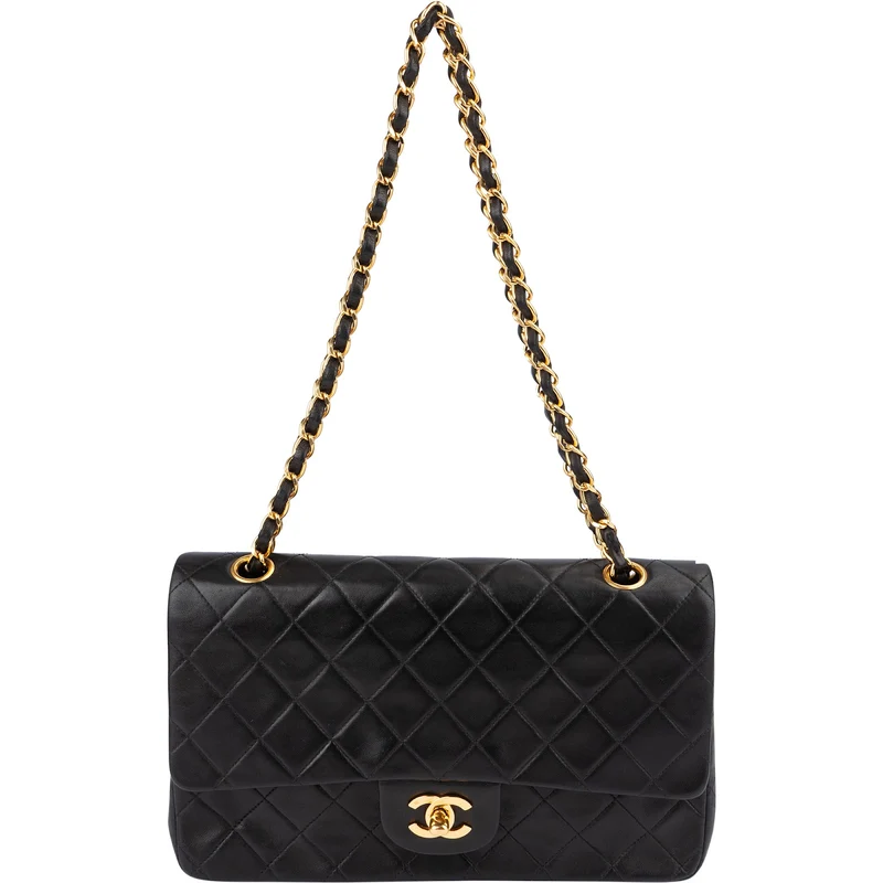 Chanel Quilted Lambskin 24K Gold Medium Double Flap Shoulder Bag