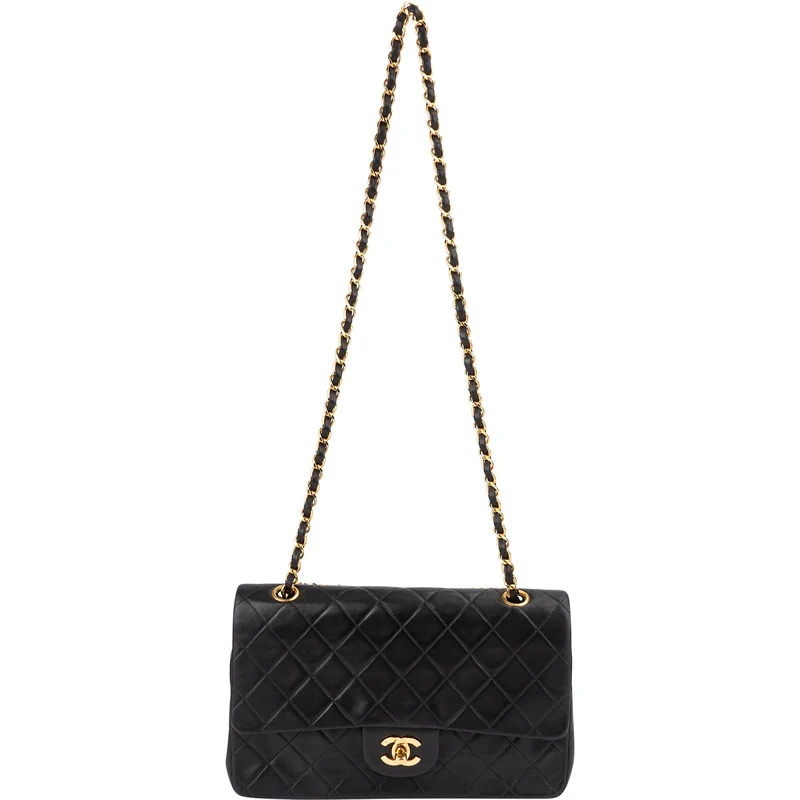 Chanel Quilted Lambskin 24K Gold Medium Double Flap Shoulder Bag