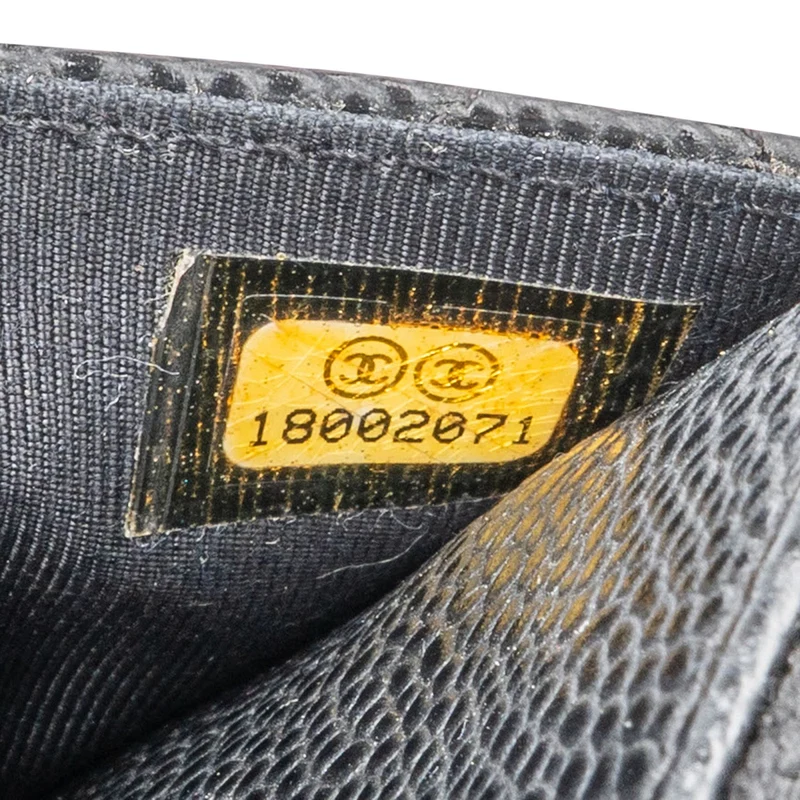 Chanel Quilted Caviar Palladium Wallet On Chain Crossbody Bag