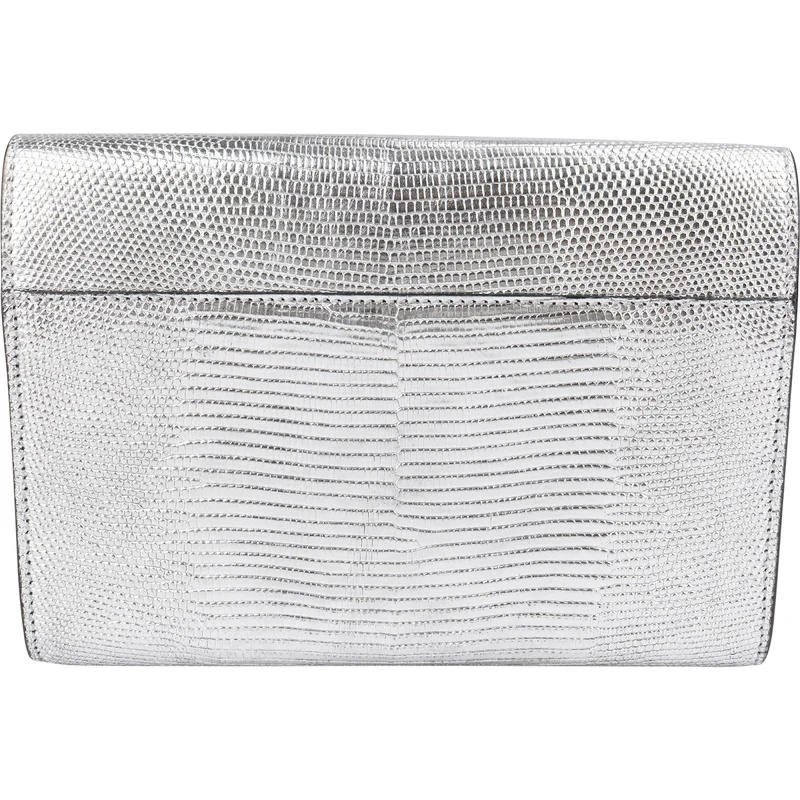 Gucci Lizard-Embossed Metallic Leather Dionysus Wallet On Chain Crossbody Bag