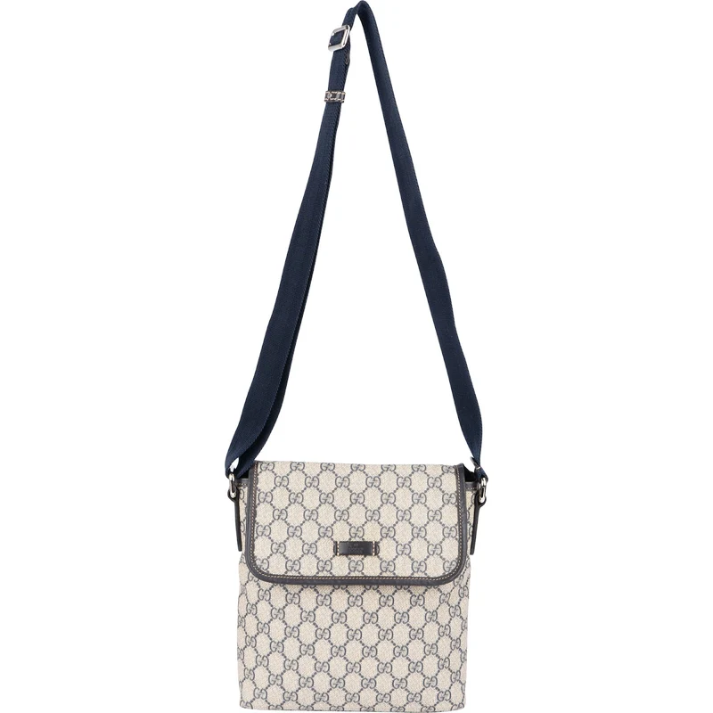 Gucci Monogram GG Supreme Canvas Messenger Crossbody Bag