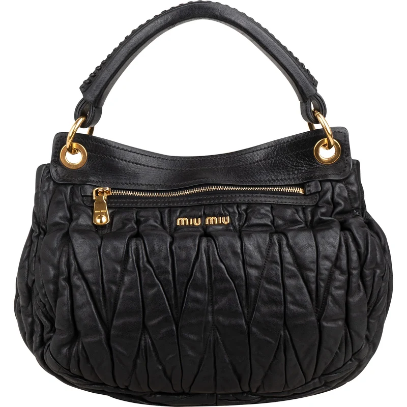 Miu Miu Matelassé Nappa Leather Coffer Hobo Handbag