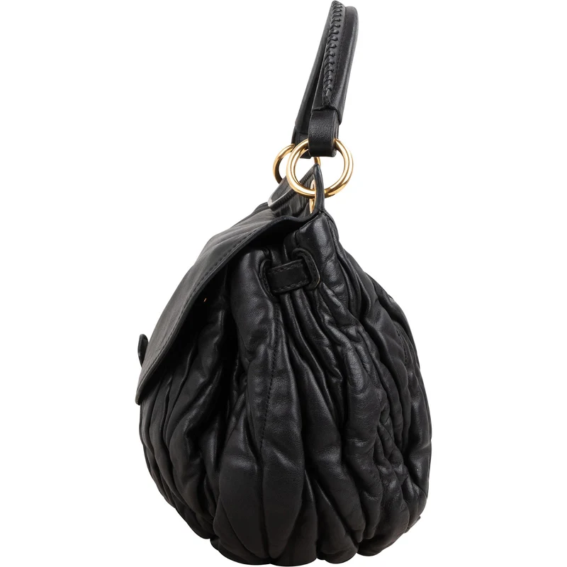 Miu Miu Matelassé Nappa Leather Coffer Hobo Handbag