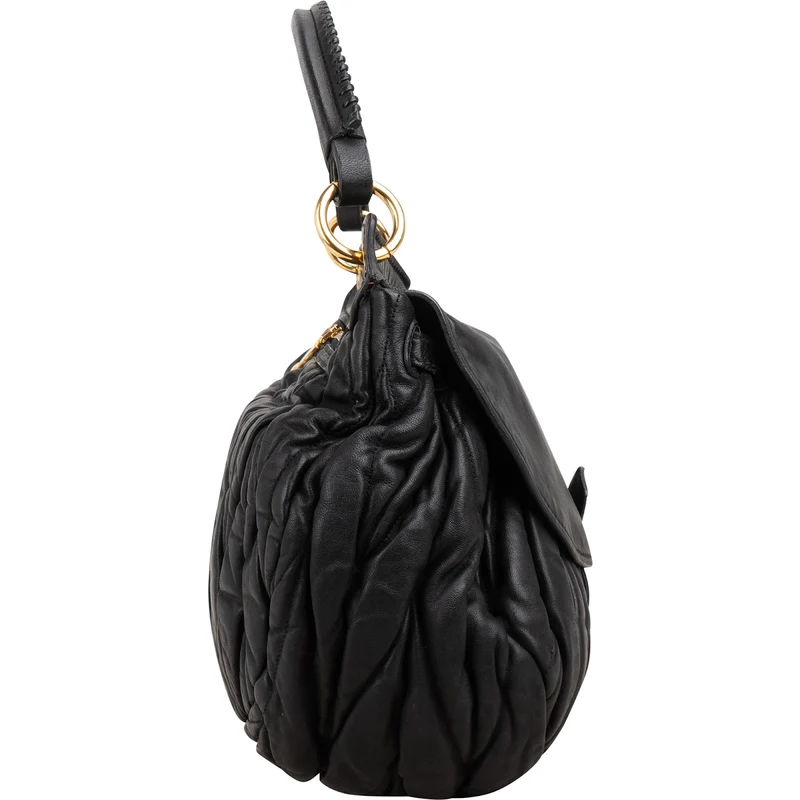 Miu Miu Matelassé Nappa Leather Coffer Hobo Handbag