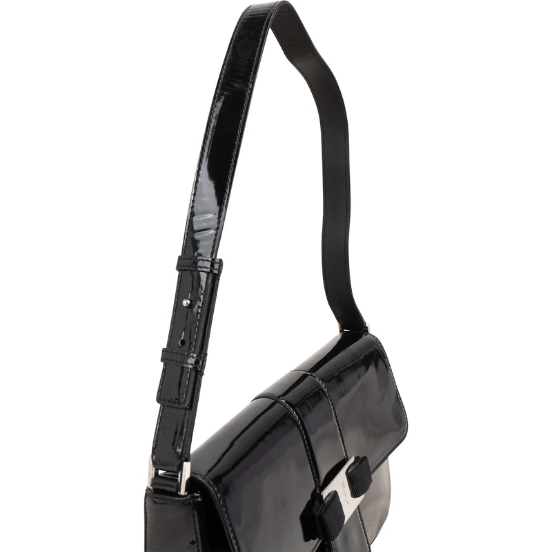 Salvatore Ferragamo Patent Leather Vara Bow Shoulder Bag