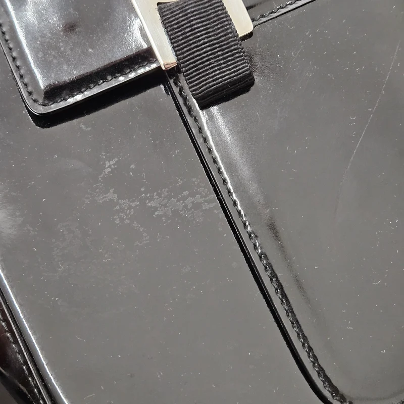 Salvatore Ferragamo Patent Leather Vara Bow Shoulder Bag