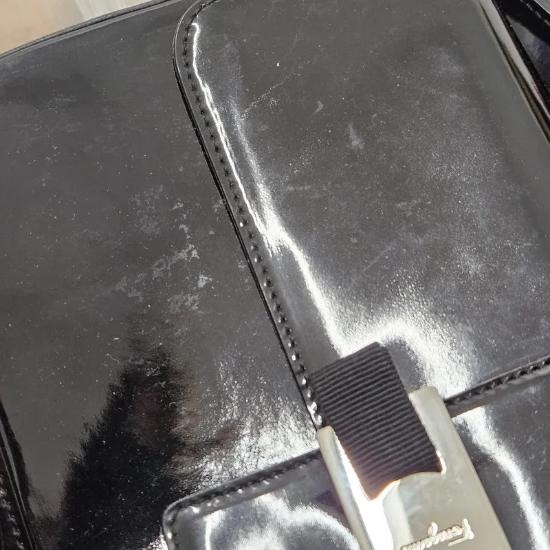 Salvatore Ferragamo Patent Leather Vara Bow Shoulder Bag