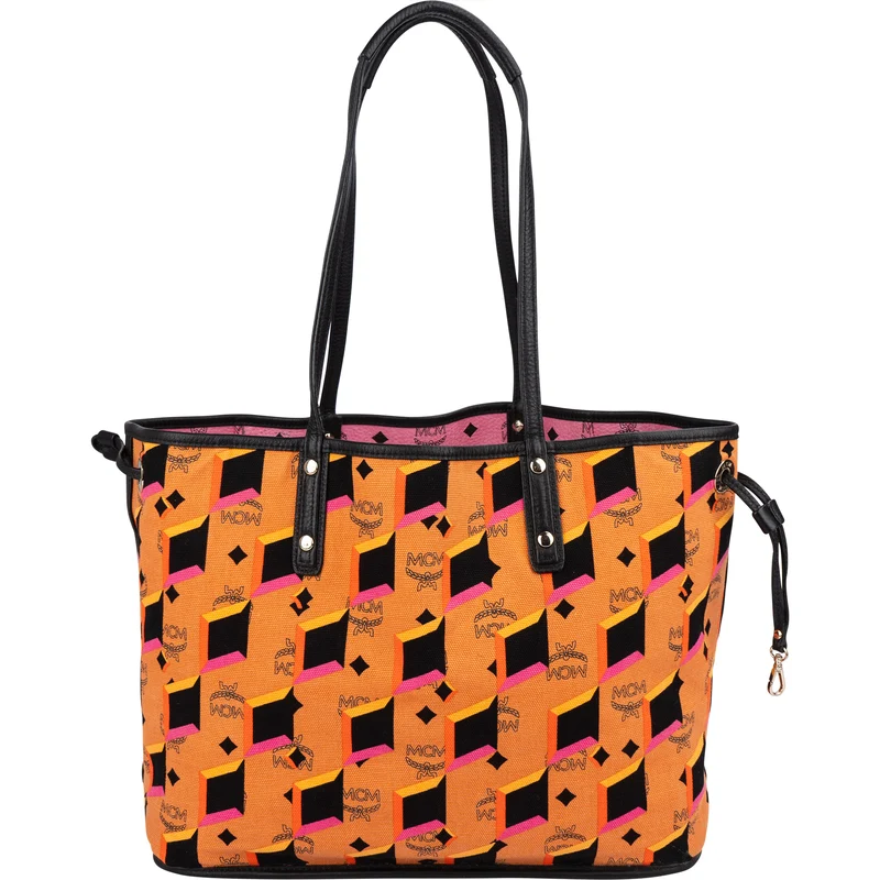 MCM Monogram Visetos Liz Reversible Shopper Tote Shoulder Bag