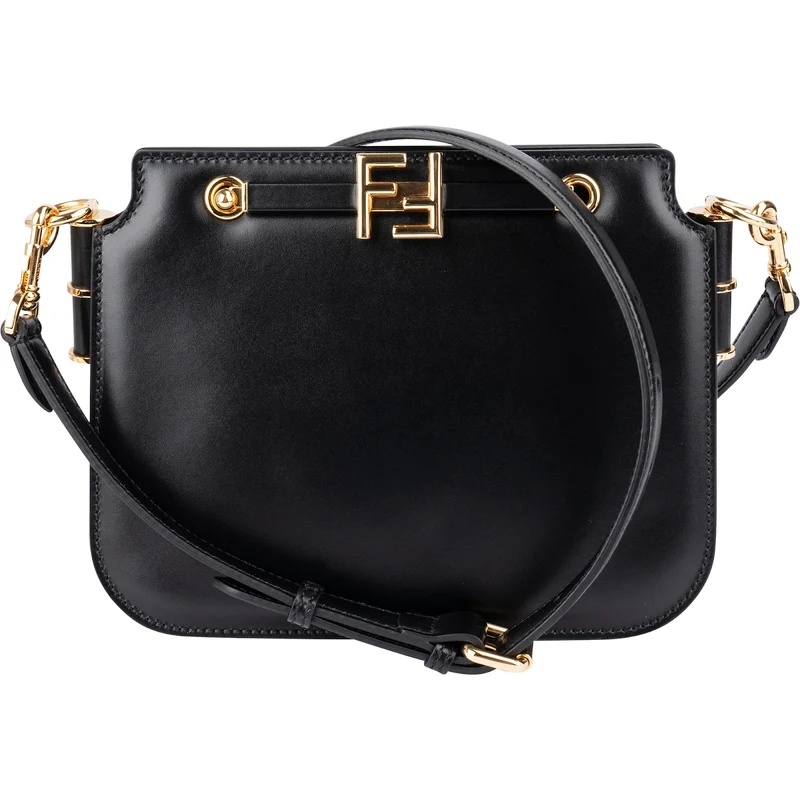 Fendi Black FF Touch Calfskin Crossbody Bag