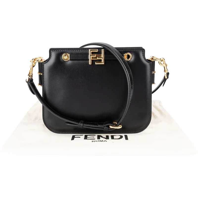 Fendi Black FF Touch Calfskin Crossbody Bag