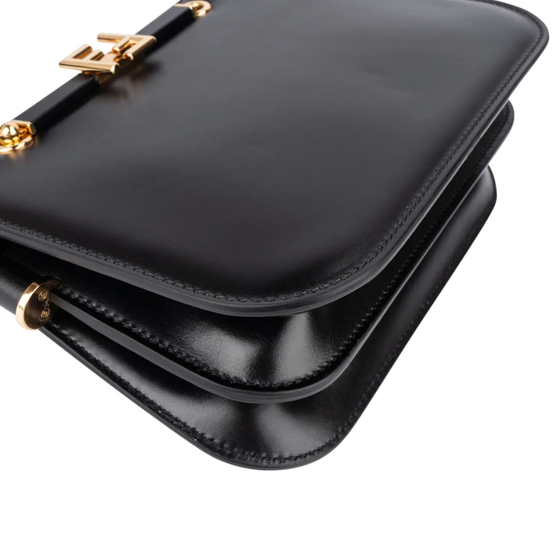 Fendi Black FF Touch Calfskin Crossbody Bag