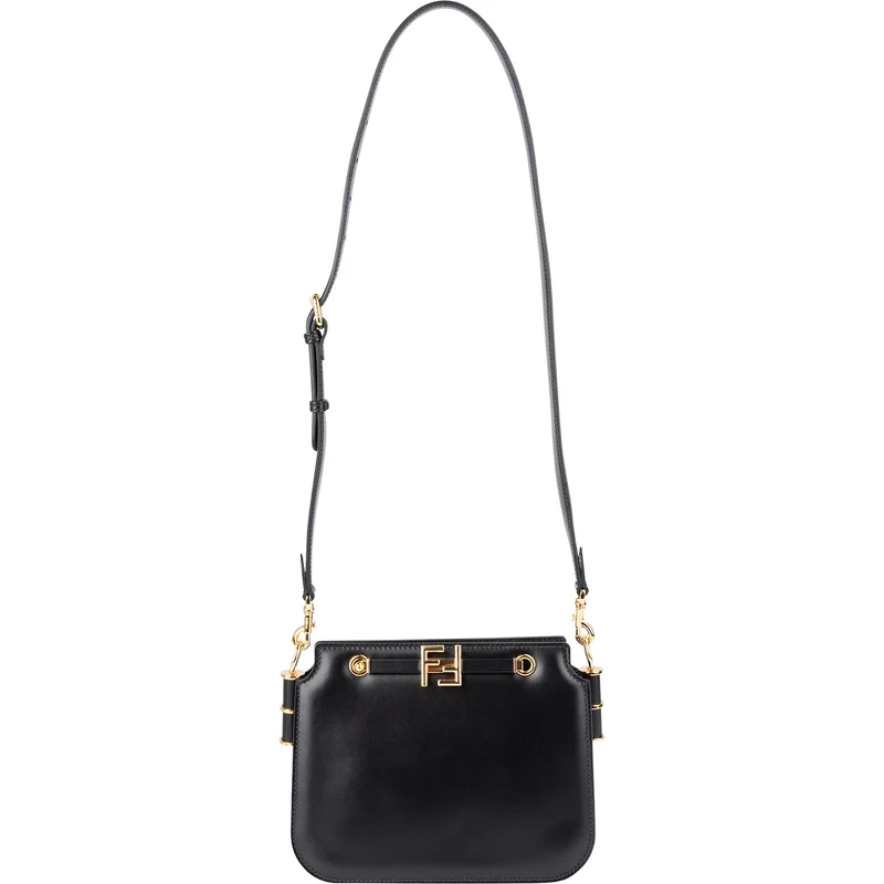 Fendi Black FF Touch Calfskin Crossbody Bag