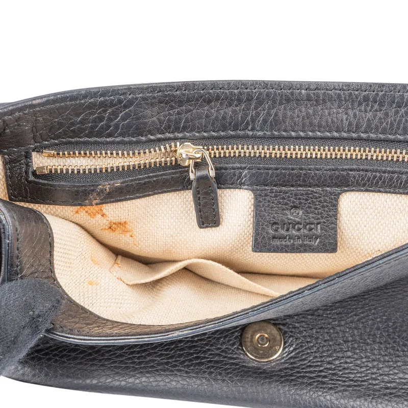 Gucci Black Leather Soho Chain Crossbody Bag