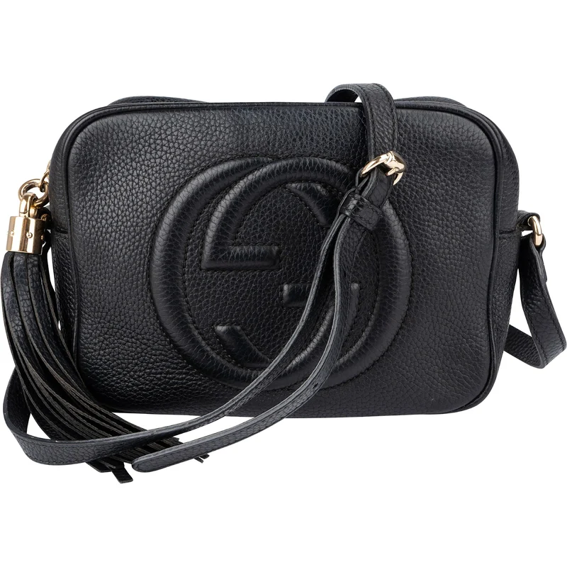 Gucci Black Leather Soho Disco Crossbody Bag