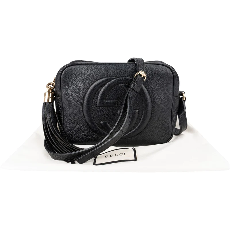 Gucci Black Leather Soho Disco Crossbody Bag