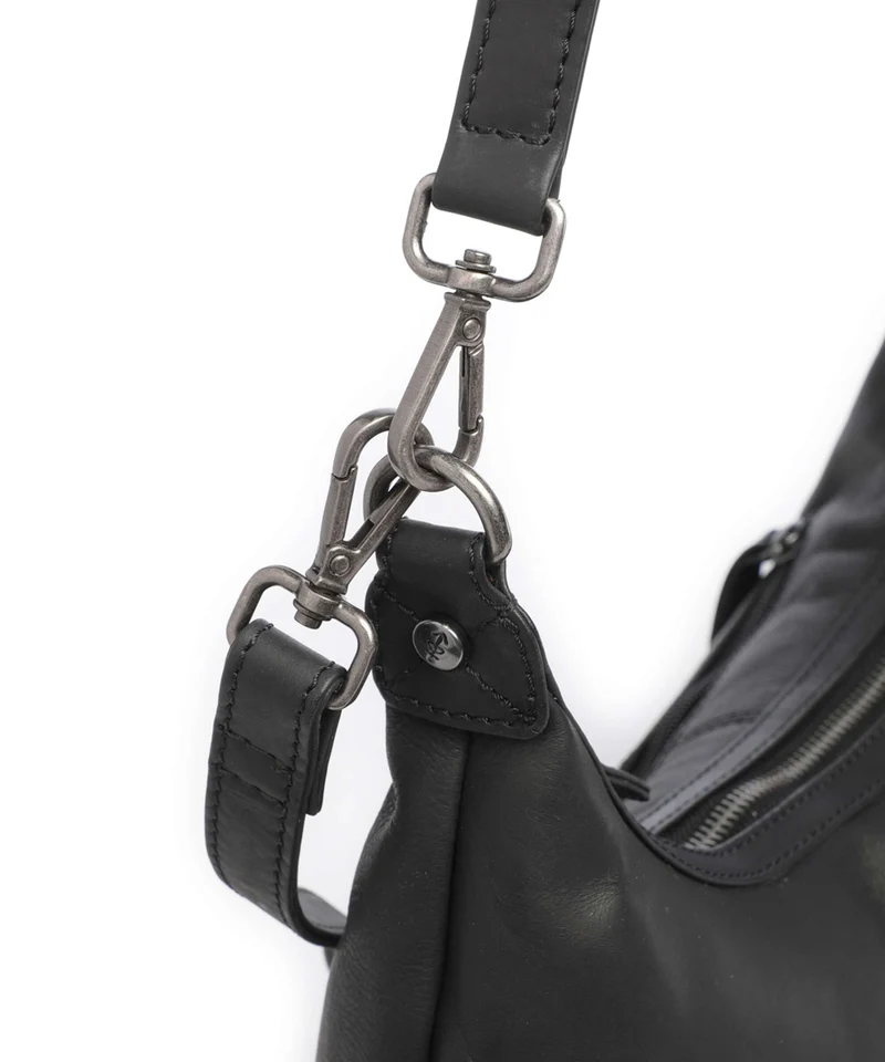 The Chesterfield Brand Wax Pull Up Cow Fierra Beuteltasche black