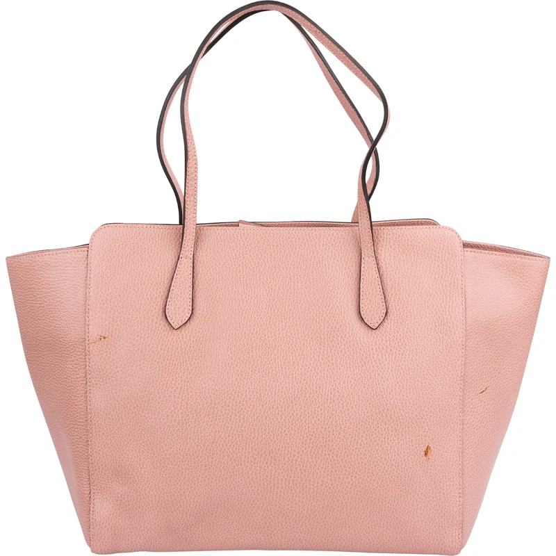 Gucci Pebbled Leather Swing Shopper Shoulder Bag