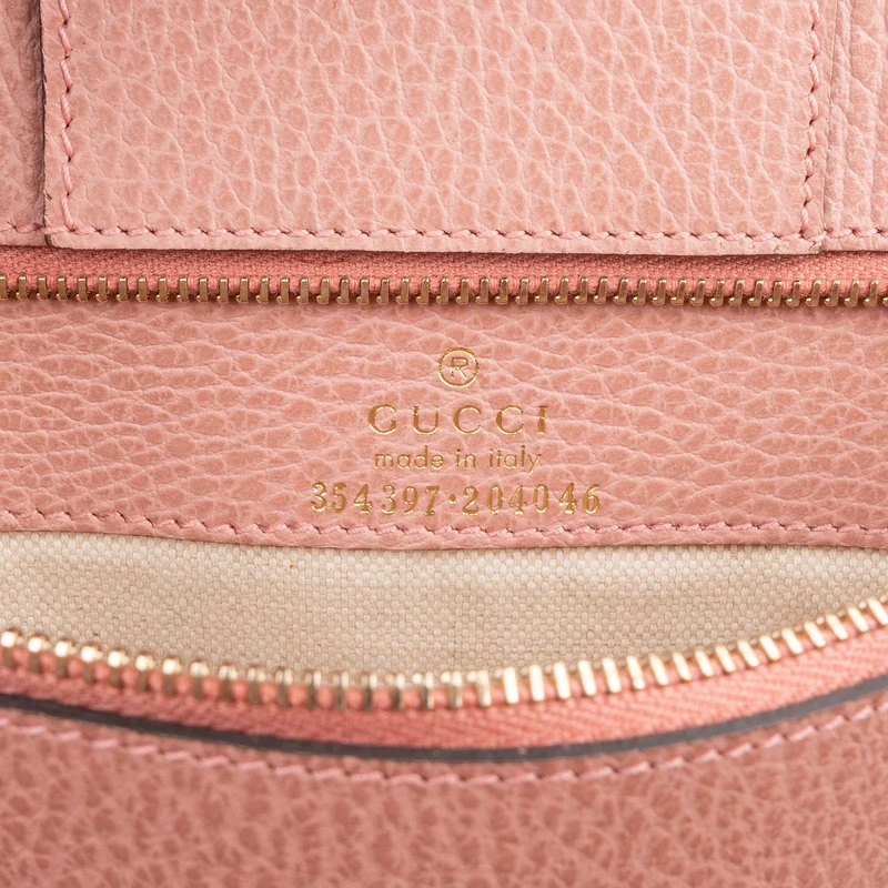 Gucci Pebbled Leather Swing Shopper Shoulder Bag