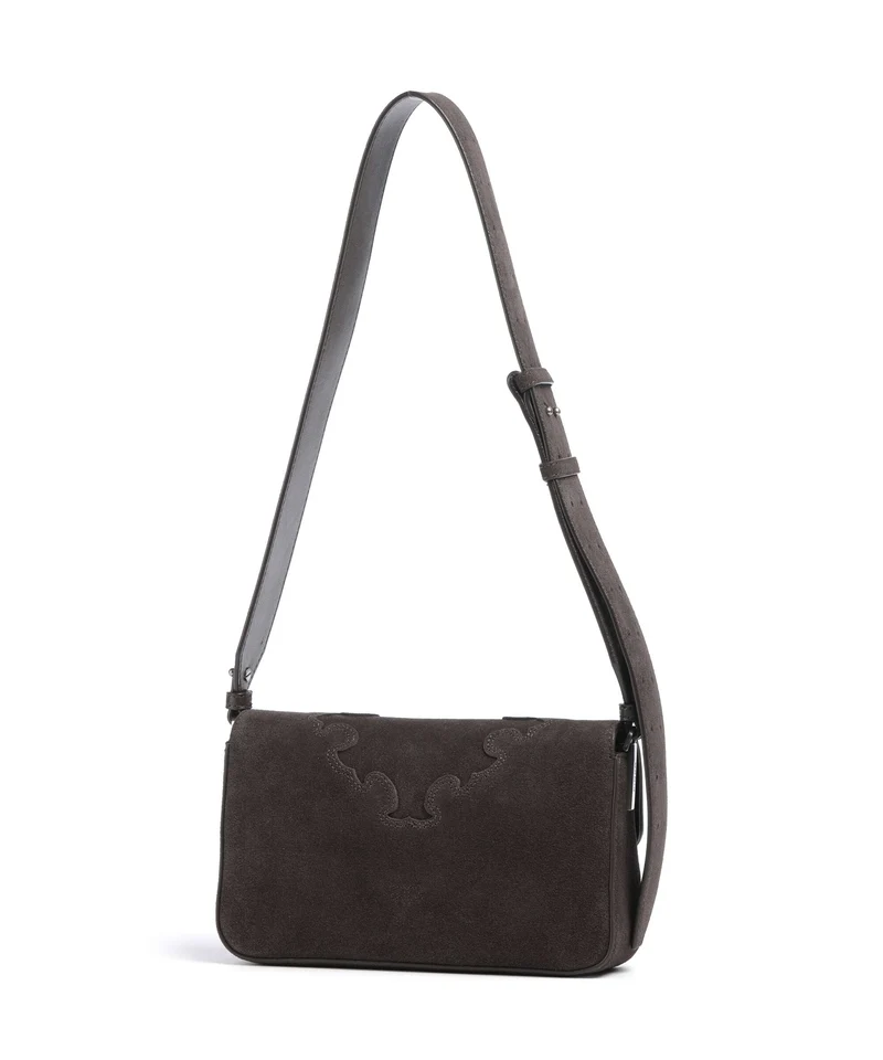 Pinko Love One Mini Slouchy Umhängetasche marrone/chicco di caffe/old silver