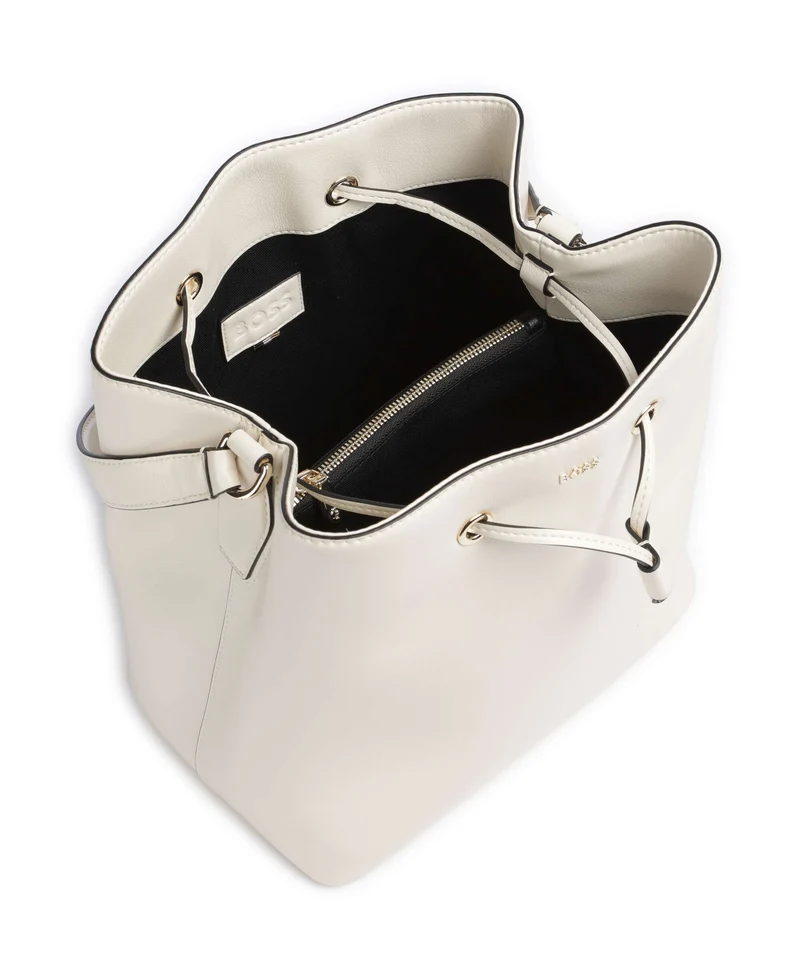 BOSS Sandy Bucket Handtasche open white