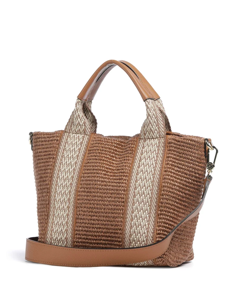 Abro Raffia Kaia Handtasche caramel/cognac