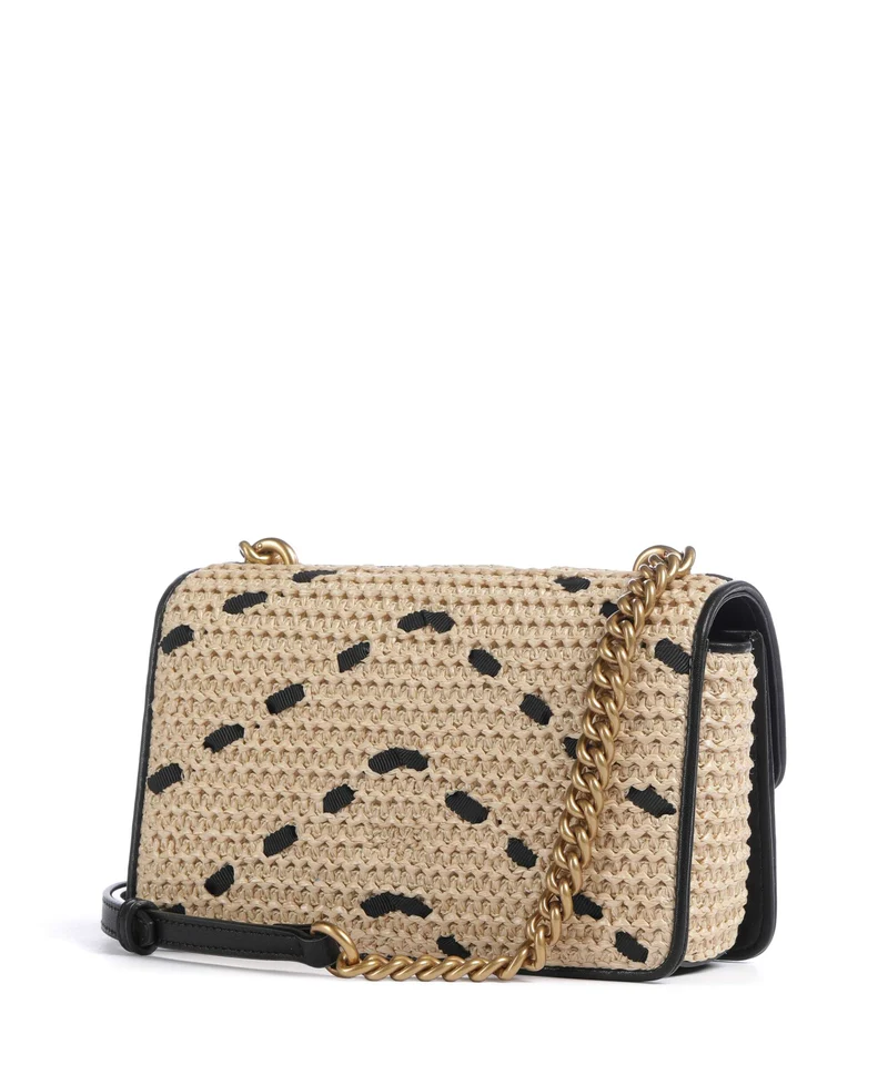 Pinko Love One Mini Umhängetasche paglia/nero/antique gold