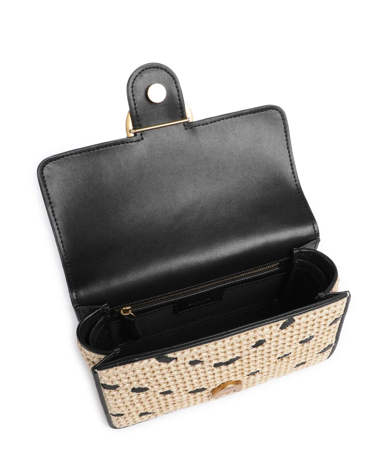 Pinko Love One Mini Umhängetasche paglia/nero/antique gold