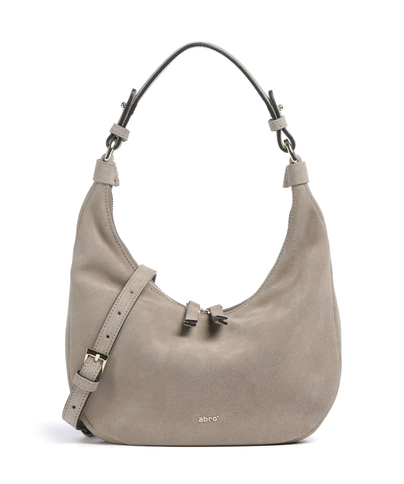 Abro Suede Nana Mini Beuteltasche siena