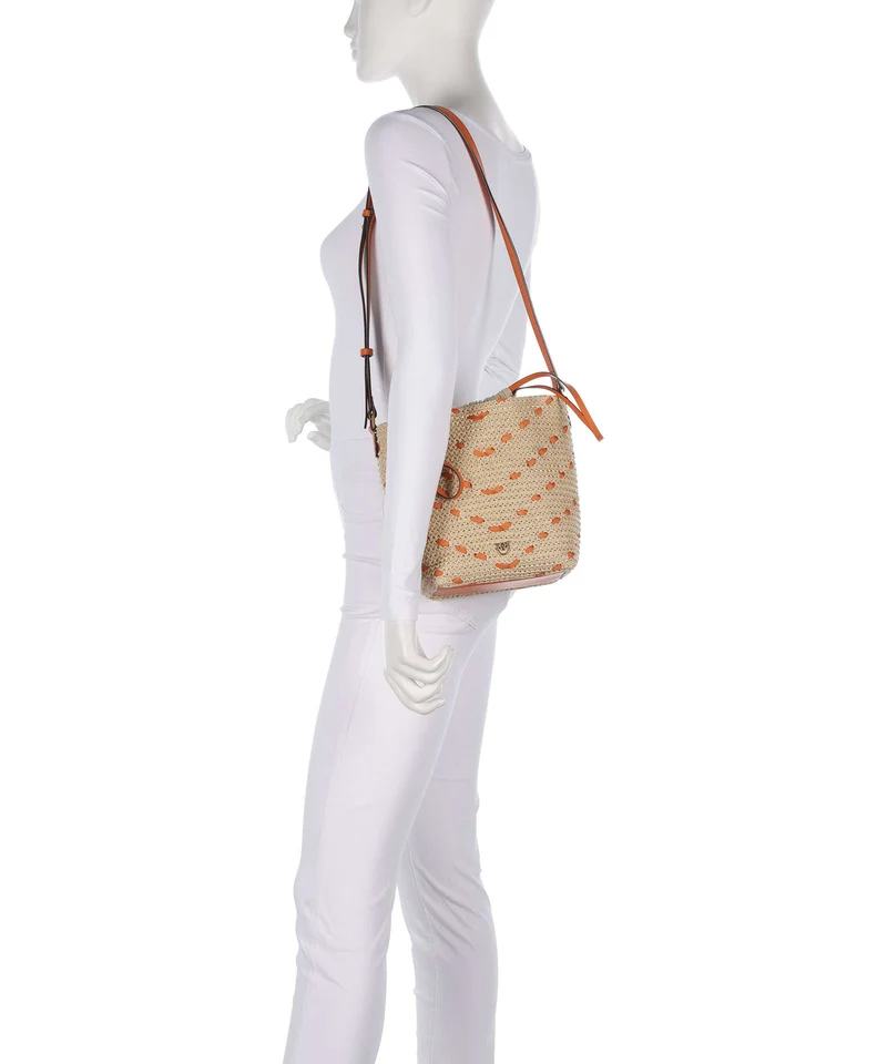 Pinko Bucket Handtasche paglia/arancio/antique gold