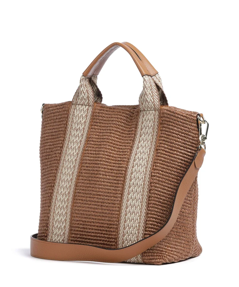 Abro Raffia Kaia Handtasche caramel/cognac