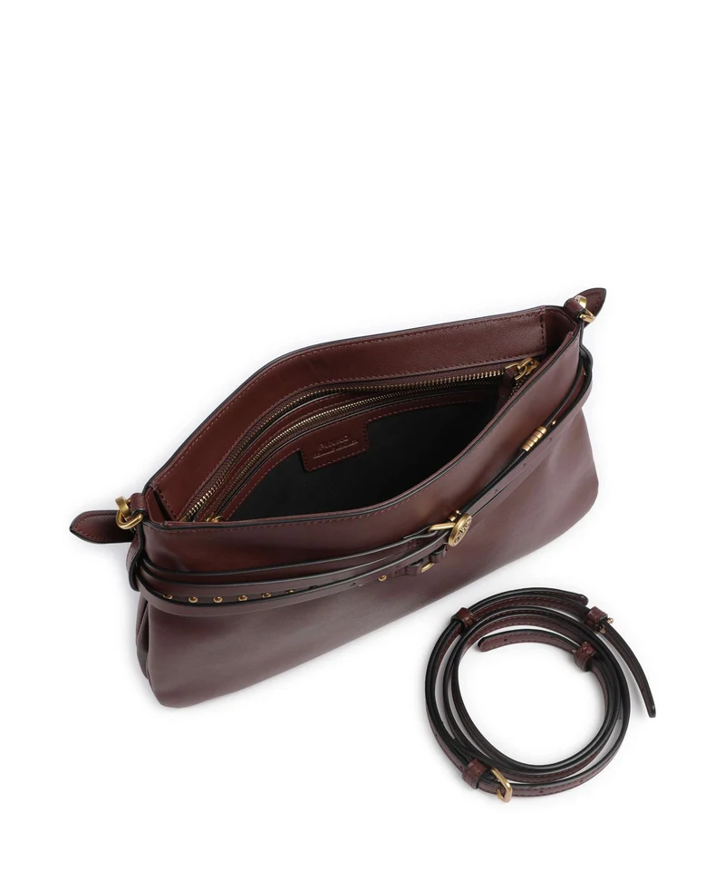Pinko Belt Classic Schultertasche burgundy wine/antique gold