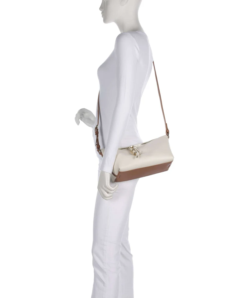 Furla Debby Mini Schultertasche panna/brandy