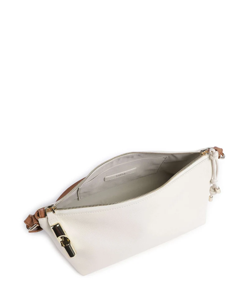Furla Debby Mini Schultertasche panna/brandy
