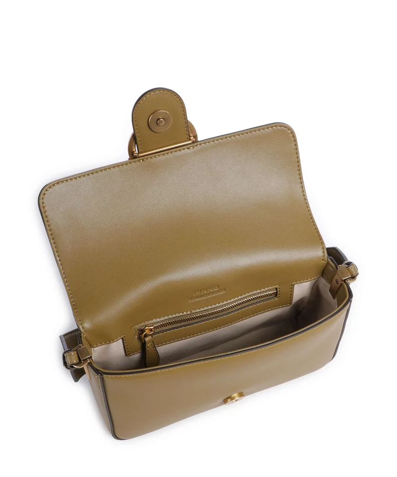 Pinko Love One Mini Slouchy Schultertasche verde canguro/antique gold